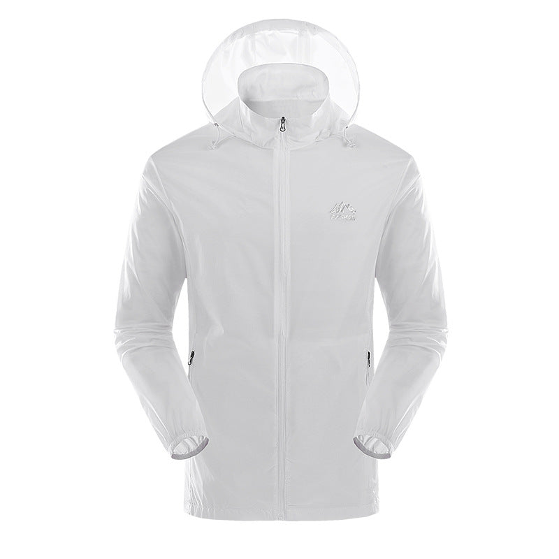 Herren Outdoorjacke Leicht Wasserabweisend Verstellbares Kapuzen