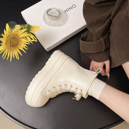 Damen Sneaker Plateau Hohe Sneakers Elegant Schnürsenkel