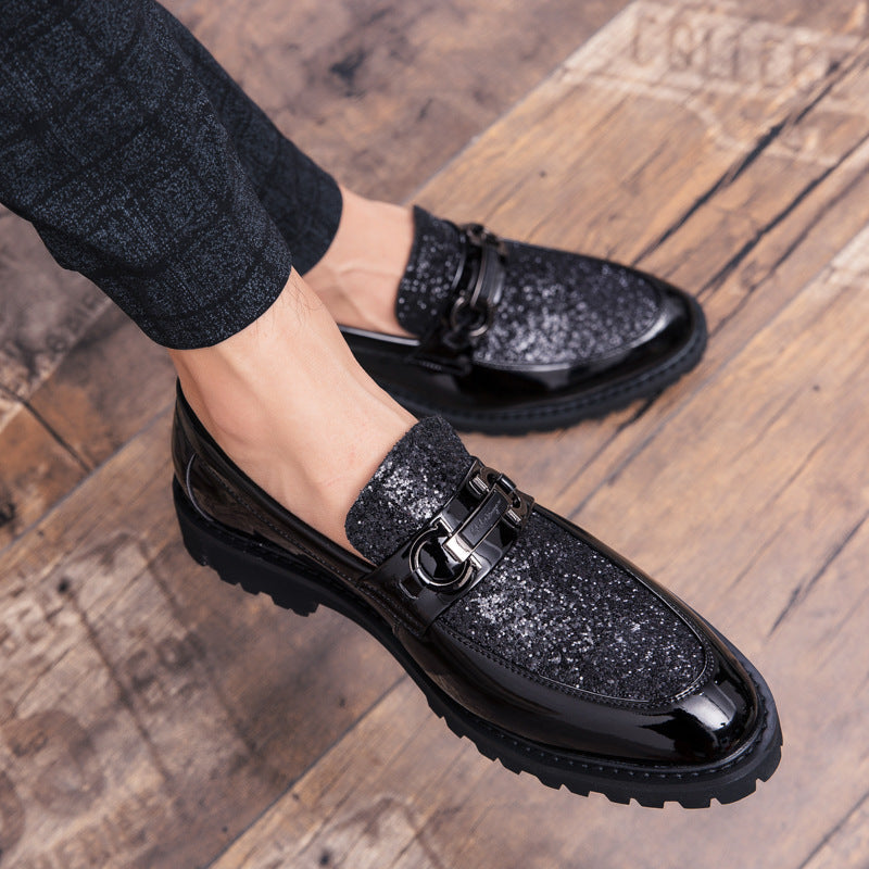 Damen Mokassins Glitzer Elegante Schuhe Mode