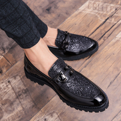 Damen Mokassins Glitzer Elegante Schuhe Mode