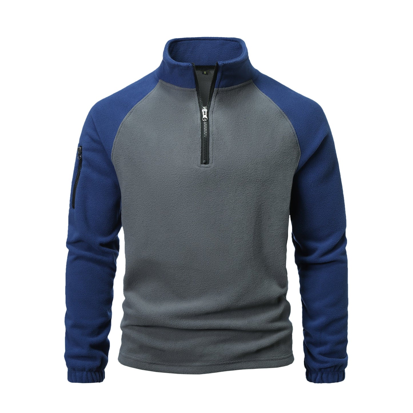 Herren Fleecejacke Hochkragen Reißverschluss Warm
