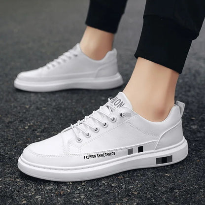 Herren Sneaker Leder Modisch Schnürsenkel