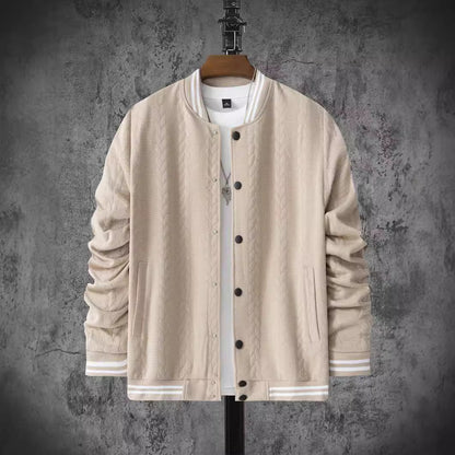 Herren Übergangsjacke Sportlich Mit Taschen Streifen