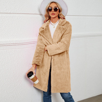 Übergroße Fleecejacke Damen Kuscheljacke Warm