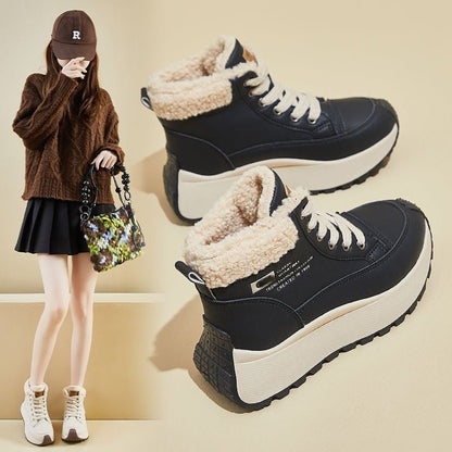 Warme Winterstiefel Damen Fleece Innensole Rutschfest