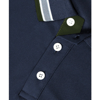 Herren Polohemd Langarm Modern Slim Fit Kragen