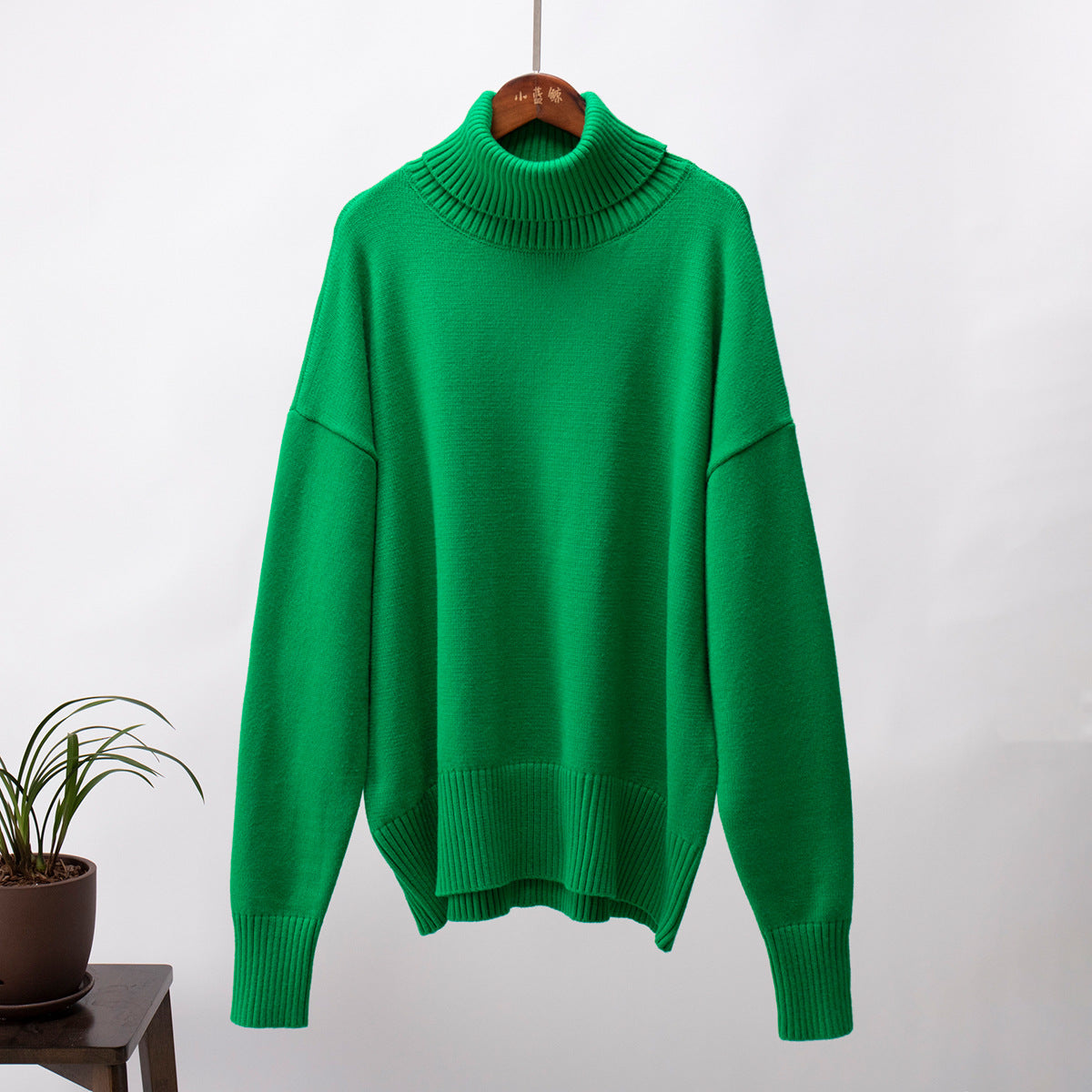 Damen Strickpullover Lässig Warm mit Rippenbund