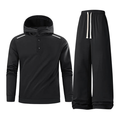 Herren Sportset Jogginghose Hoodie Elastisch Komfort