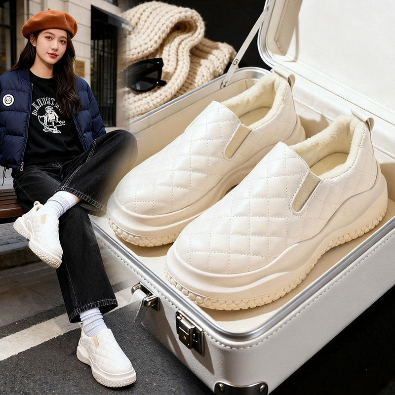 Damen Sneaker Warm gefüttert Elastisch Bequem - BerlinGlamour