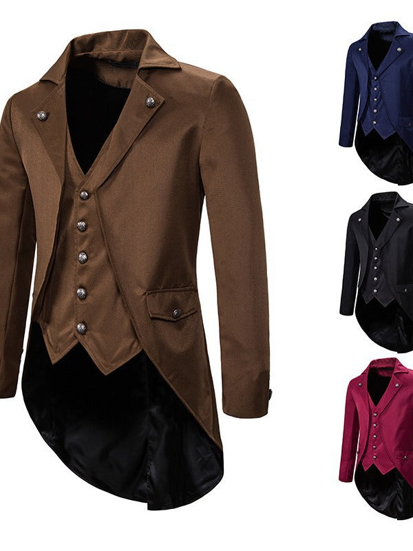 Herren Anzugmantel Elegant Asymmetrisch Modern