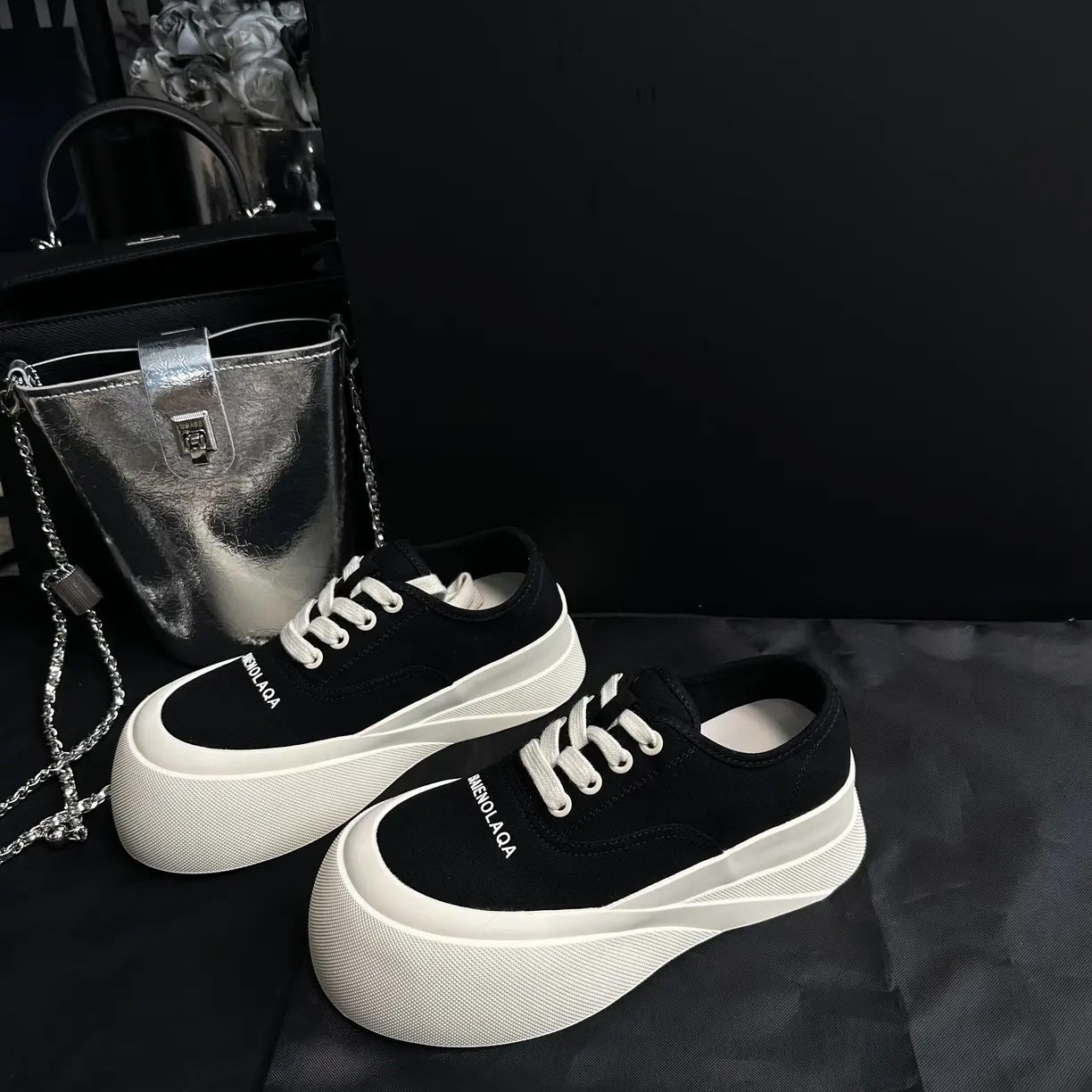 Damen Sneaker Plateau Hoch Komfortable Schuhe Modern