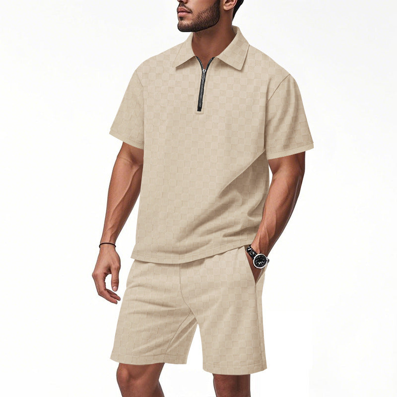 Herren Sportset KurzarmFunctional mit Strukturdesign Modern