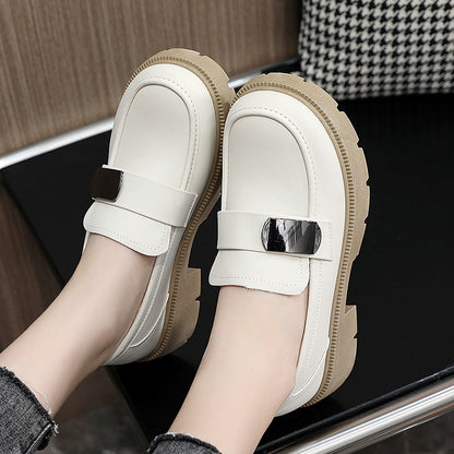 Damen Loafers Elegante Blockabsatz Schuhe Frauen