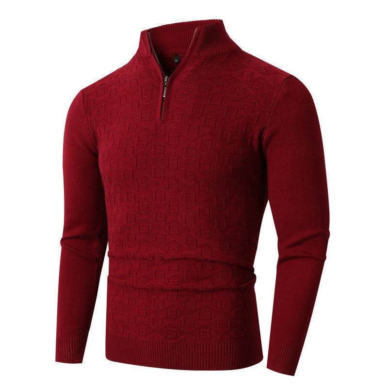 Herren Strickpullover Hochwertig mit Reißverschluss Modern