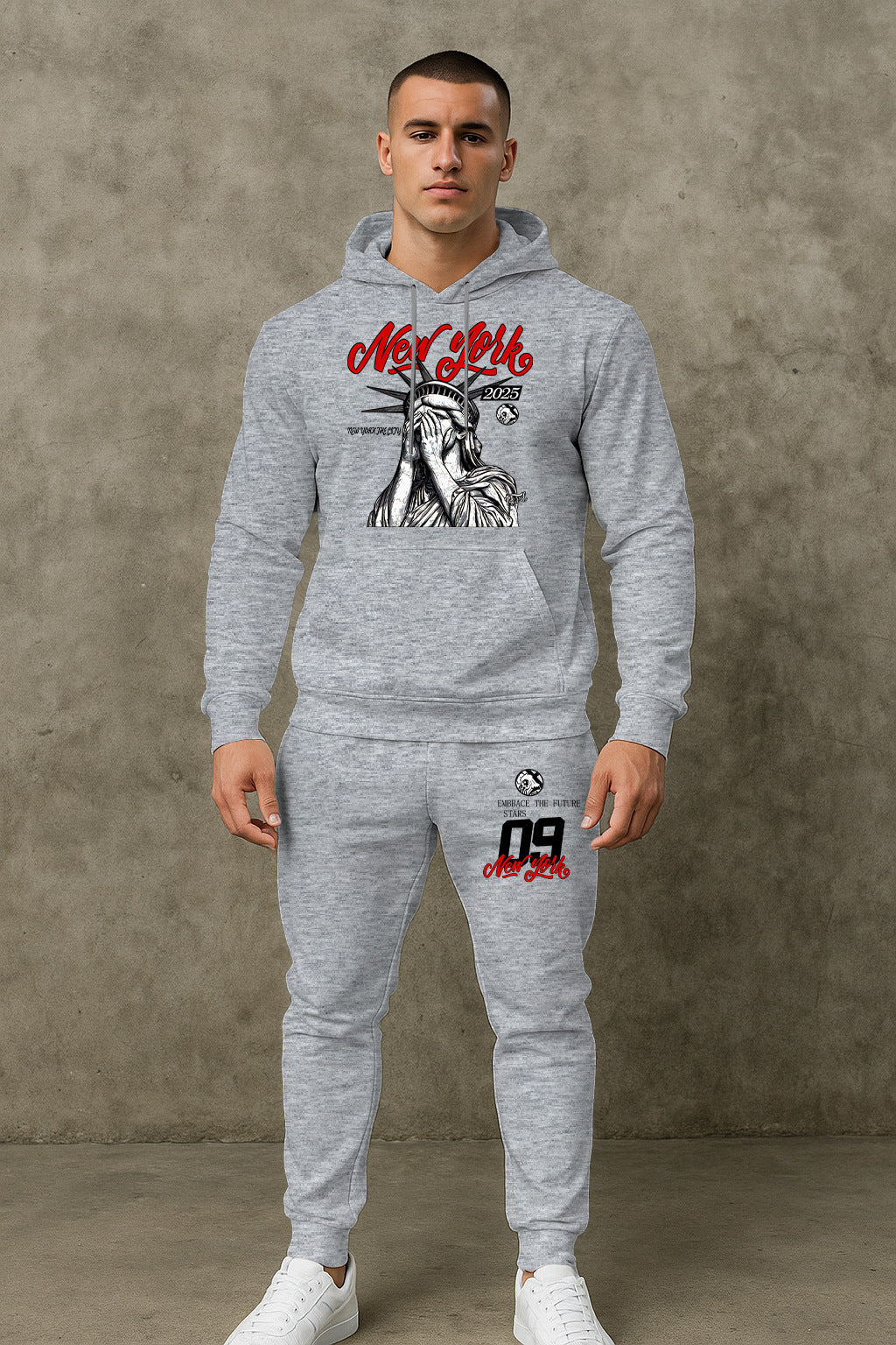 Herren Kapuzenpullover Set Lässig Mit Hose Sportlich