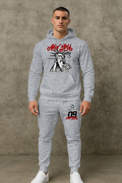Herren Kapuzenpullover Set Lässig Mit Hose Sportlich
