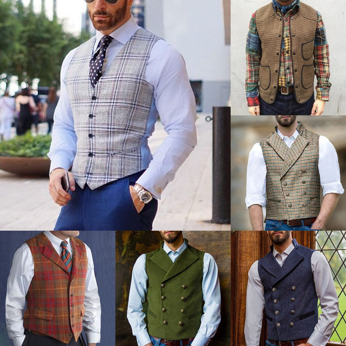 Herren Weste Elegant Klassisch Doppelreihig Knöpfe - BerlinGlamour