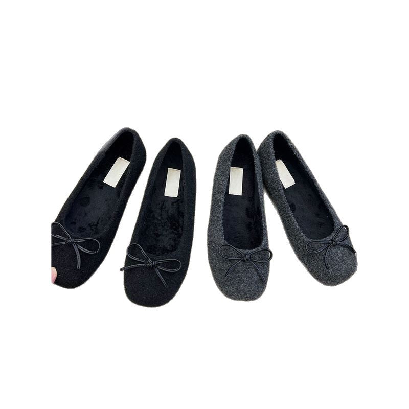 Damen Ballerinas Elegante Schleifendetail Komfort