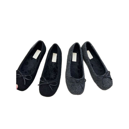 Damen Ballerinas Elegante Schleifendetail Komfort
