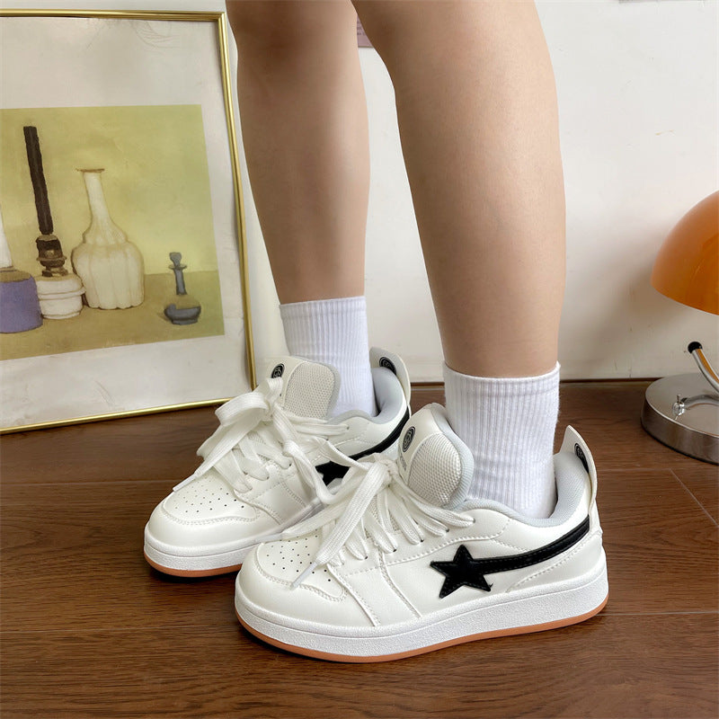 Damen Sneaker Sternen-Design Bequem Sneakers Frauen