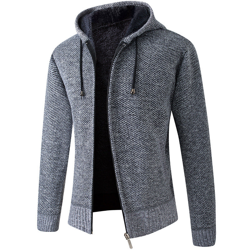 Herren Strickjacke mit Kapuze Warm Gemütlich