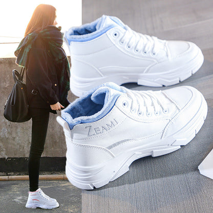 Damen Sneaker High-Top Kuschelig Warme Innensohle - BerlinGlamour