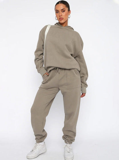 Damen HoodieSet Oversized JoggerSet Bequem