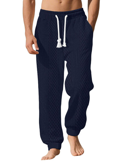 Herren Freizeithosen Bequem Kordelzug Elegant