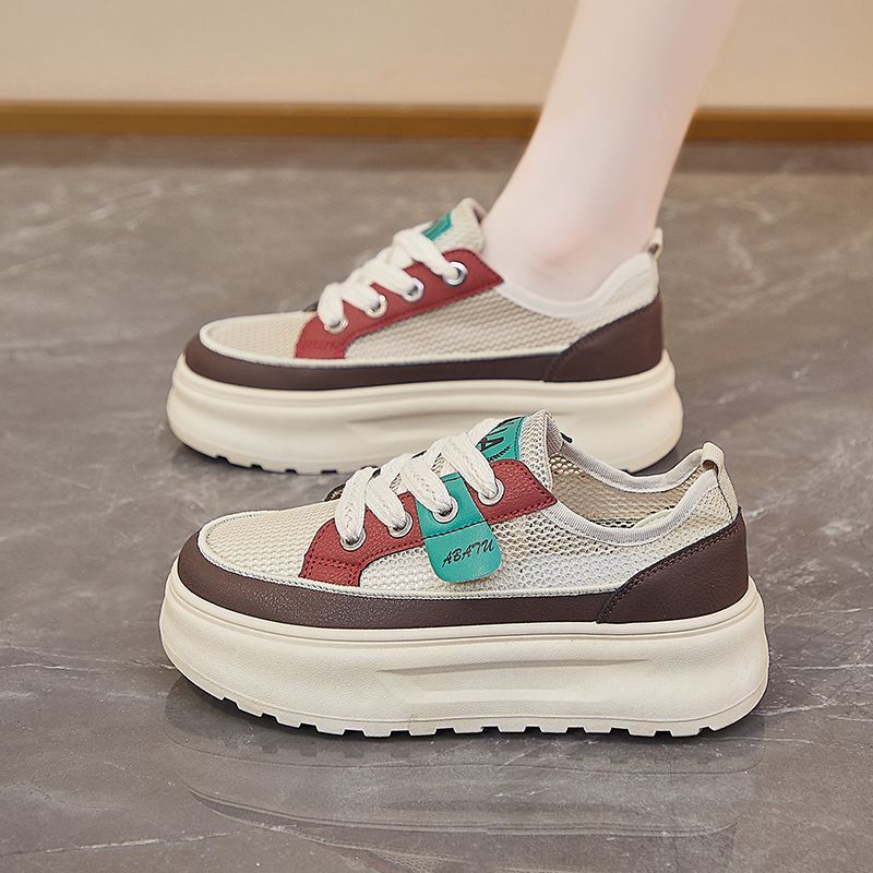 Damen Sneaker Dickes Profil Atmungsaktiv Sportlich
