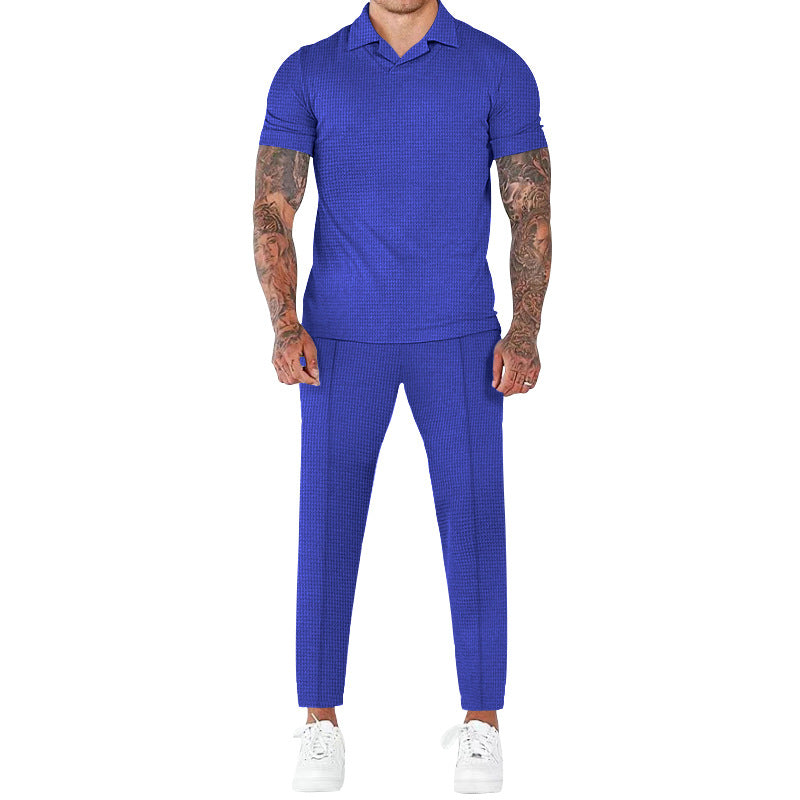 Herren Freizeitanzug Set Modern Strukturmuster Elegant