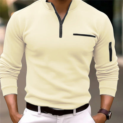 Sportlicher Herren Pullover Reißverschluss Modern