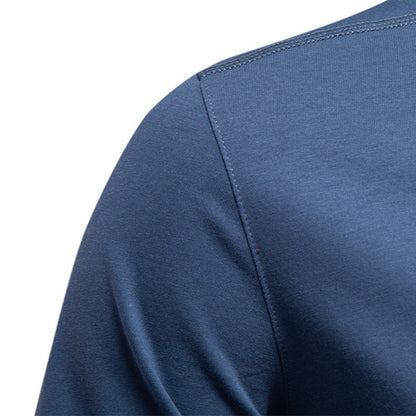 Herren Langarmshirt Mit Druckknöpfen Bequem Elegant