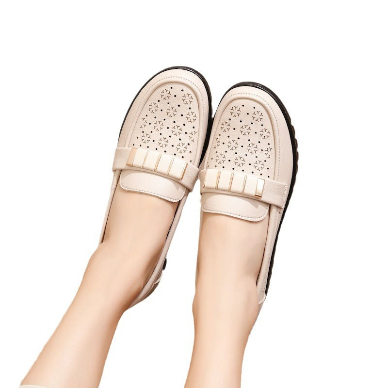 Damen Slipper Bequem Elegant mit Riemen und Cutouts