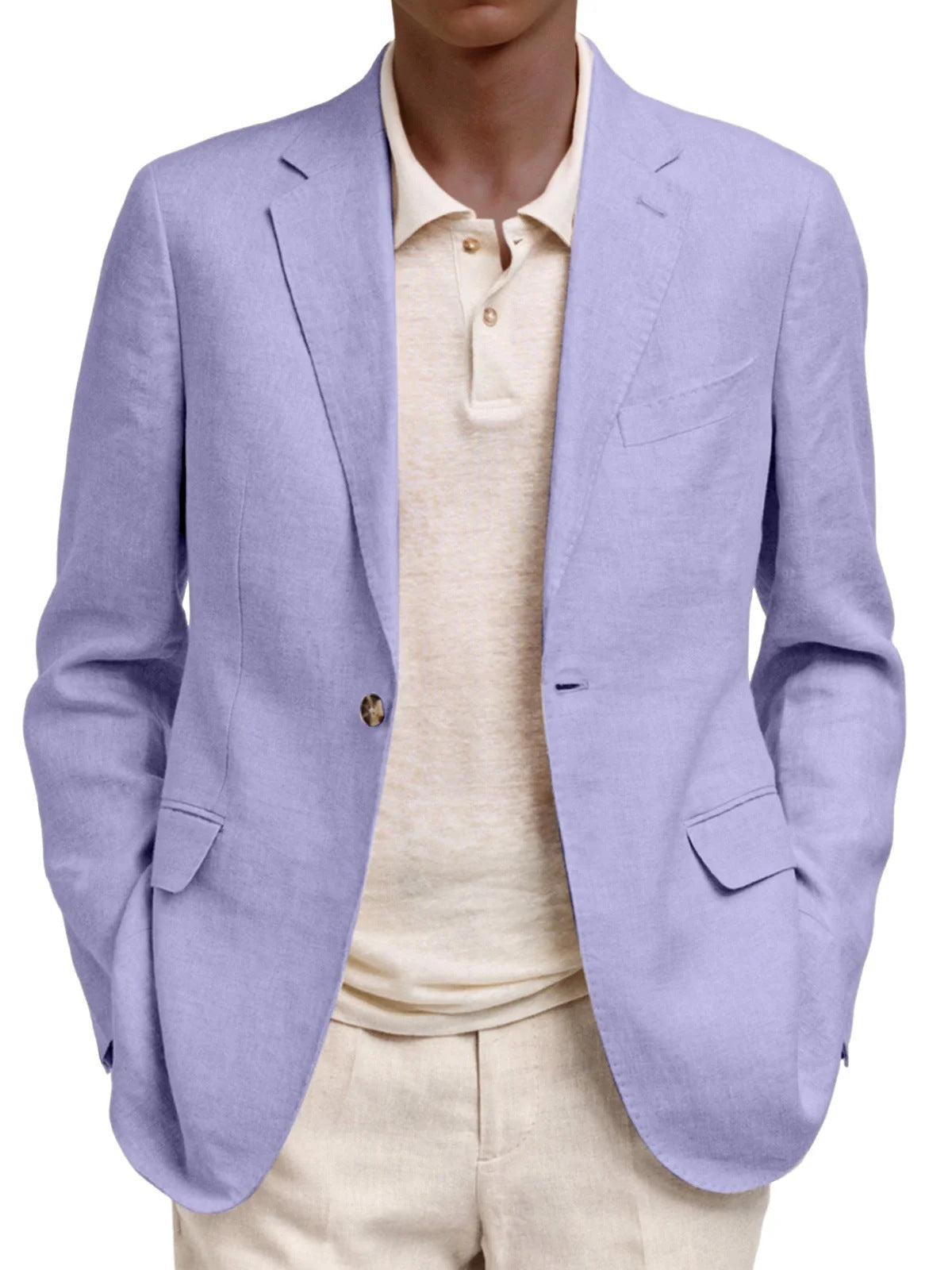 Herren Leinenjacke Elegant Sommer Modern