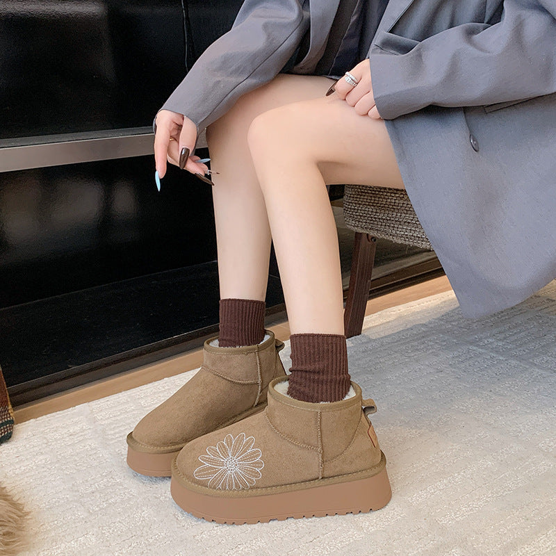 Damen Winterboots Bequem Warm Rutschfest