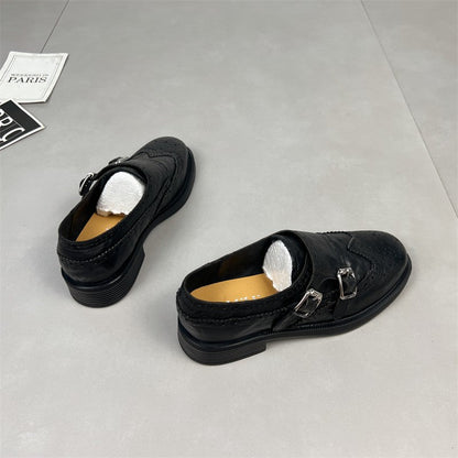 Damen Mokassins Elegante Schnallen Schuhe Frauen
