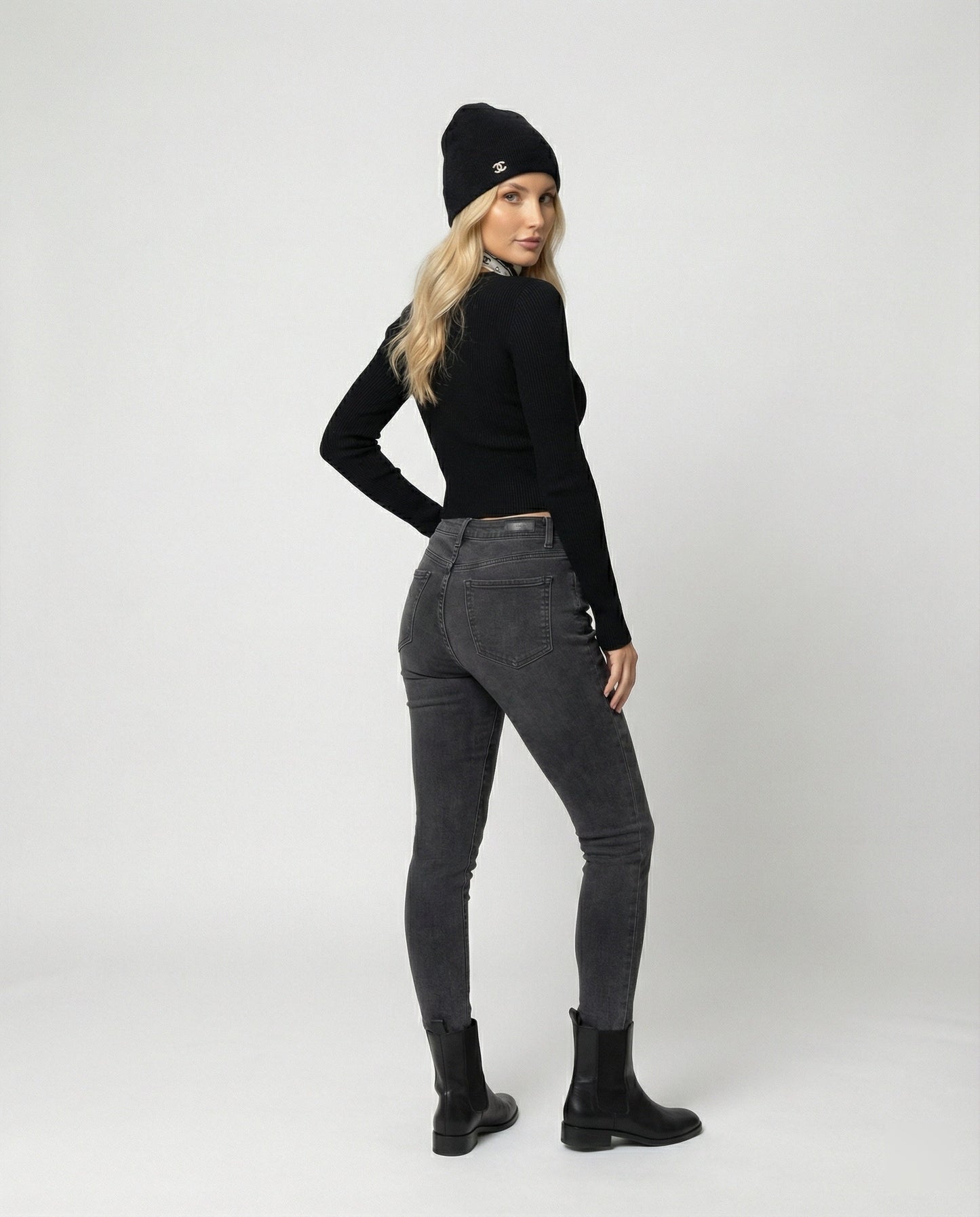 Damen Langarmshirt Slim Fit Weich Rundhals Kurz