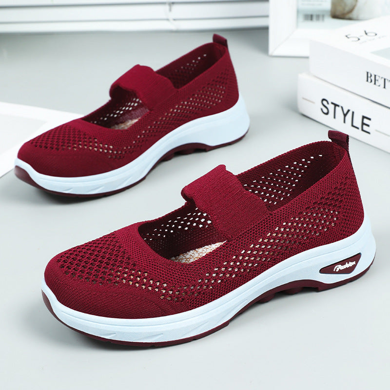Damen Slipper Atmungsaktiv mit elastischem Riemen Bequem