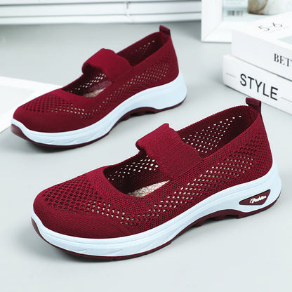 Damen Slipper Atmungsaktiv mit elastischem Riemen Bequem