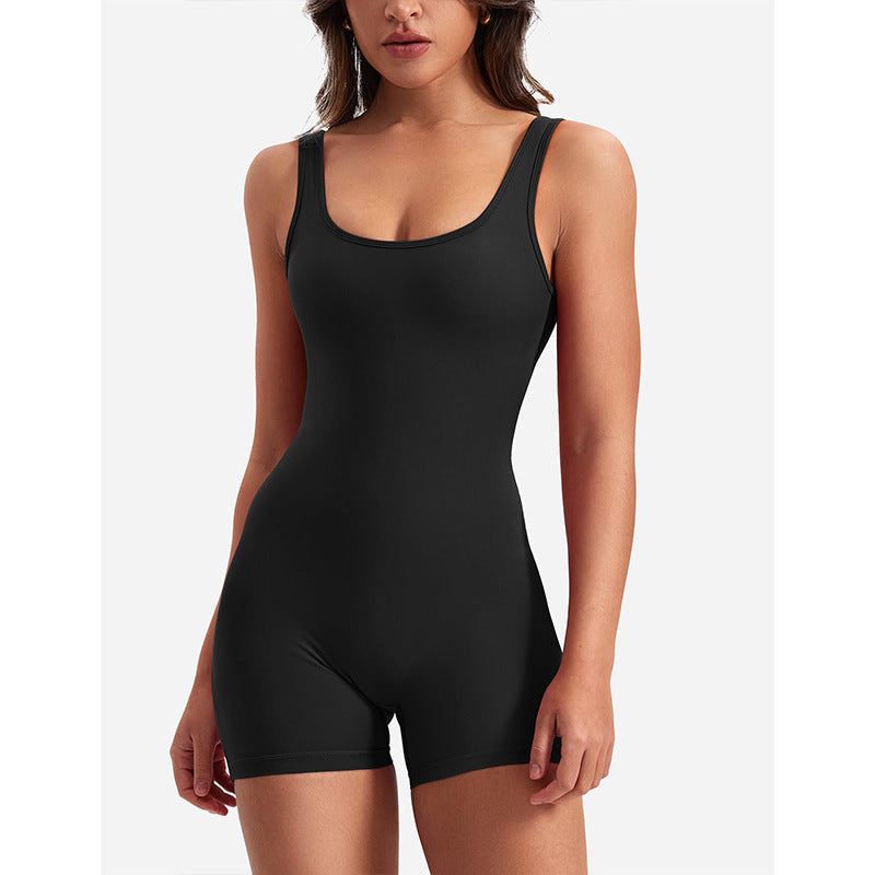 Damen Jumpsuit Sportlich Figurformend Mit Rückenausschnitt - BerlinGlamour