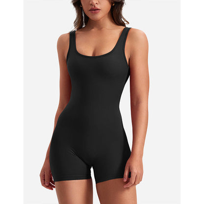 Damen Jumpsuit Sportlich Figurformend Mit Rückenausschnitt - BerlinGlamour