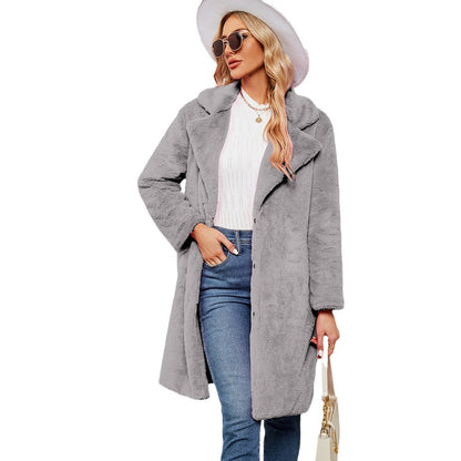 Übergroße Fleecejacke Damen Kuscheljacke Warm