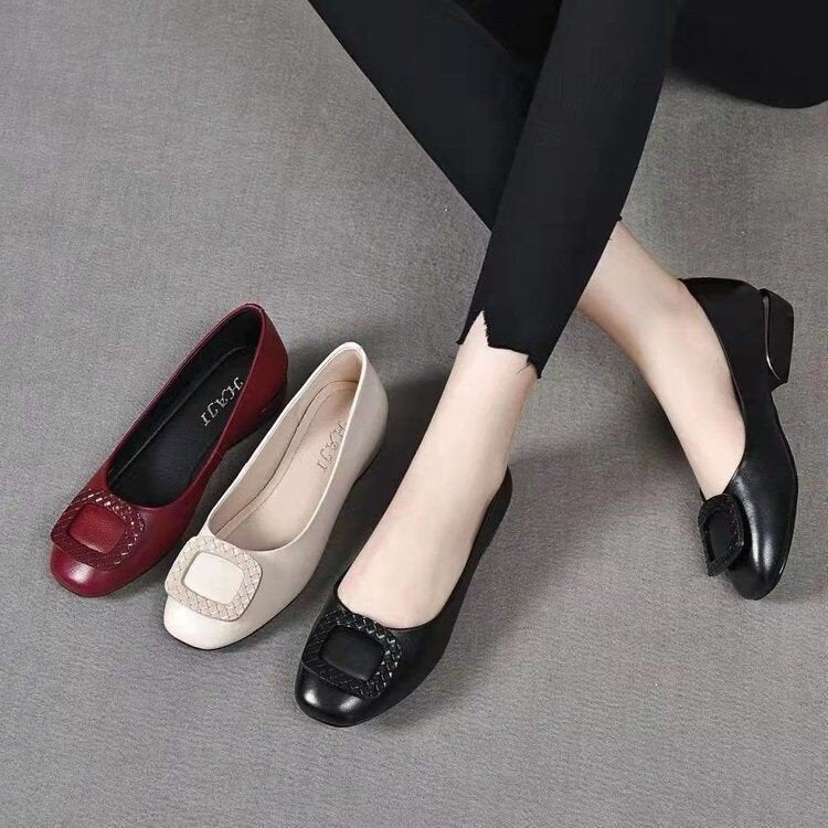 Damen Ballerinas Komfortabel mit Schnallenverzierung Elegant