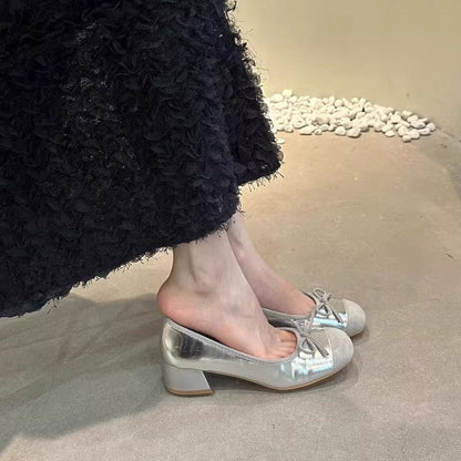Damen Ballerinas Schuhe Elegant Glänzend Komfortabel