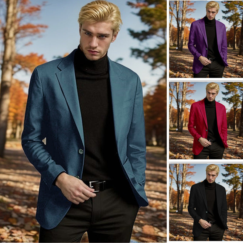 Herren Blazer Elegant Slim Fit Hochwertig Schwarzer Anzug Blazer - BerlinGlamour