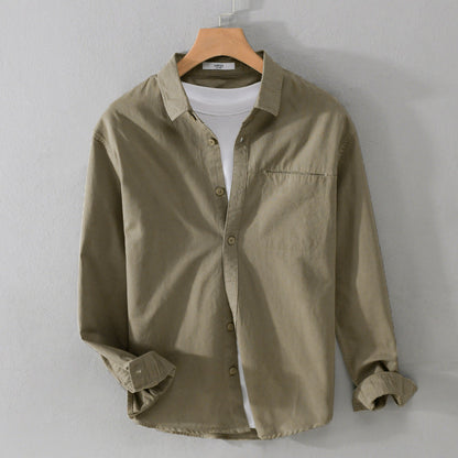 Herren Langarmhemd Baumwolle Bequem Elegant