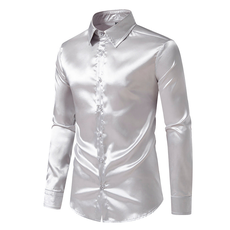 Seidenhemd Herren Elegantes Designer Hemd