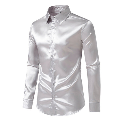 Seidenhemd Herren Elegantes Designer Hemd