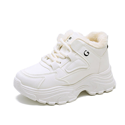 Damen Sneaker Winterlich Chunky Bequem Warm