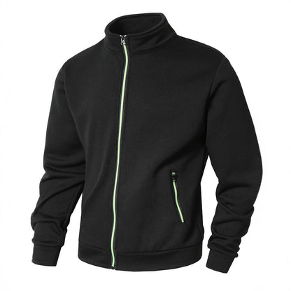 Herren Sportjacke Modern Reißverschluss Hoher Kragen